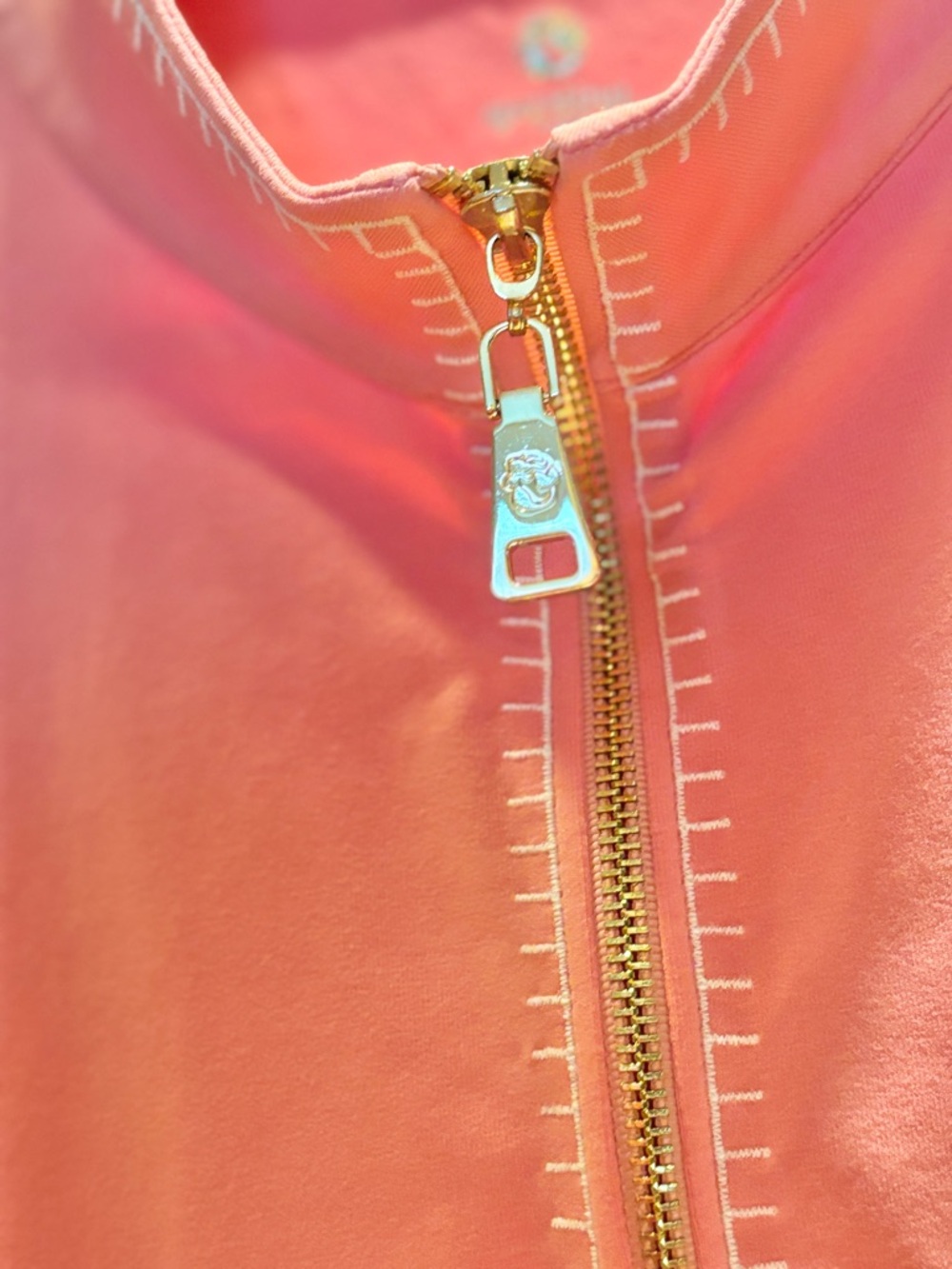 Spartina Serena Half Zip Pink Sleeveless Zip-Up Dress Large - Picture 8 of 12